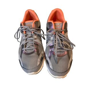 Ryka‎ Women's Gray Orange Athletic Shoes Sneakers Lace Up Comfort Fit
